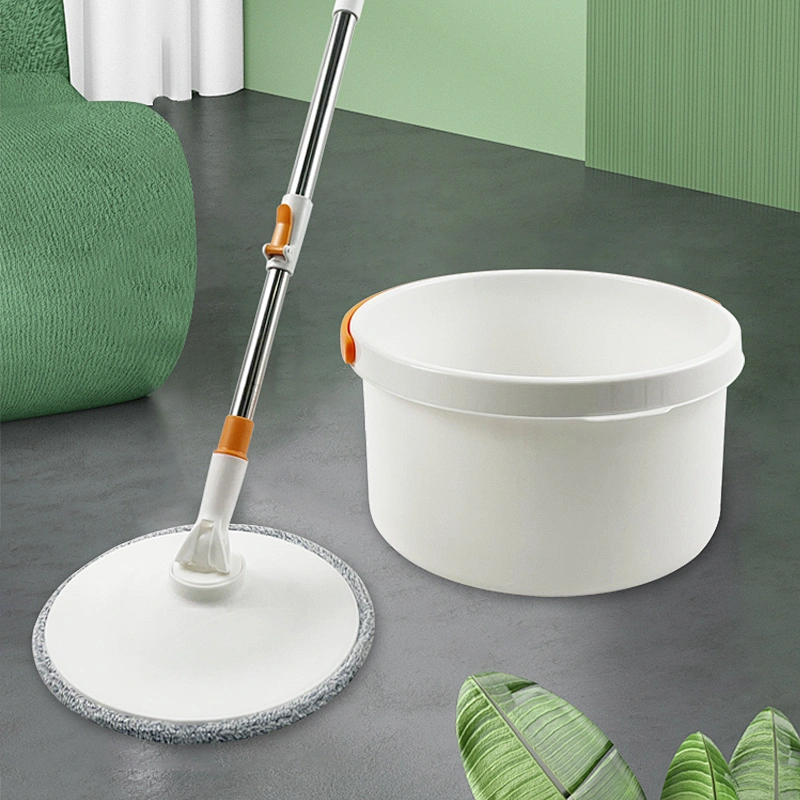 Microfiber Spin Mop & Bucket Floor Cleaning System with Washable and Reusable Pad, Self Cleaning Dry Wet Floor Mop for household