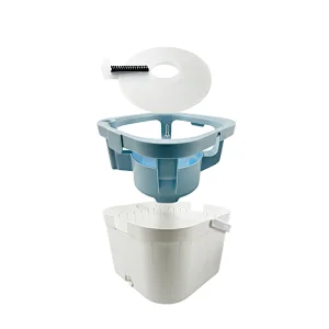 Spin Mop Bucket Floor Cleaning System with Water Filtration Spinner - Dry Wet Self Wringing Washable & Reusable Microfiber Mop