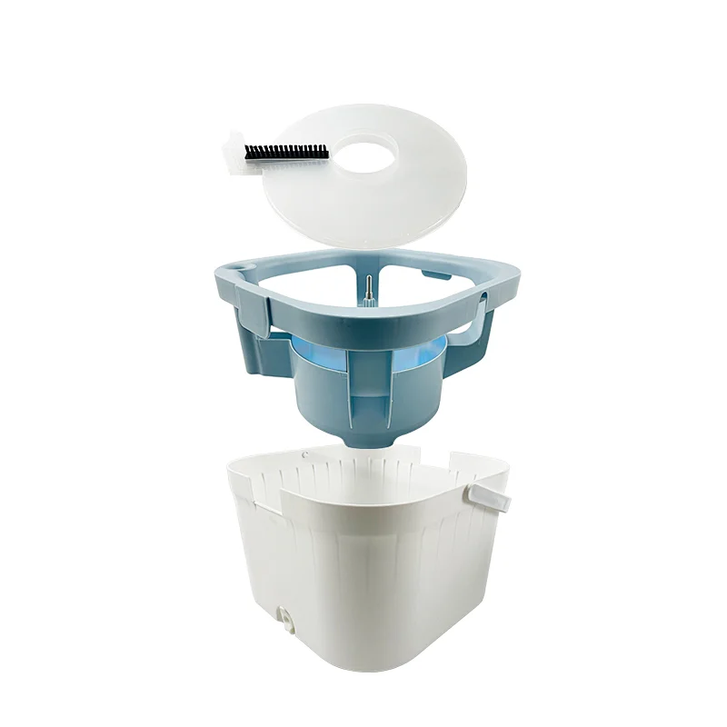 Spin Mop Bucket Floor Cleaning System with Water Filtration Spinner - Dry Wet Self Wringing Washable & Reusable Microfiber Mop