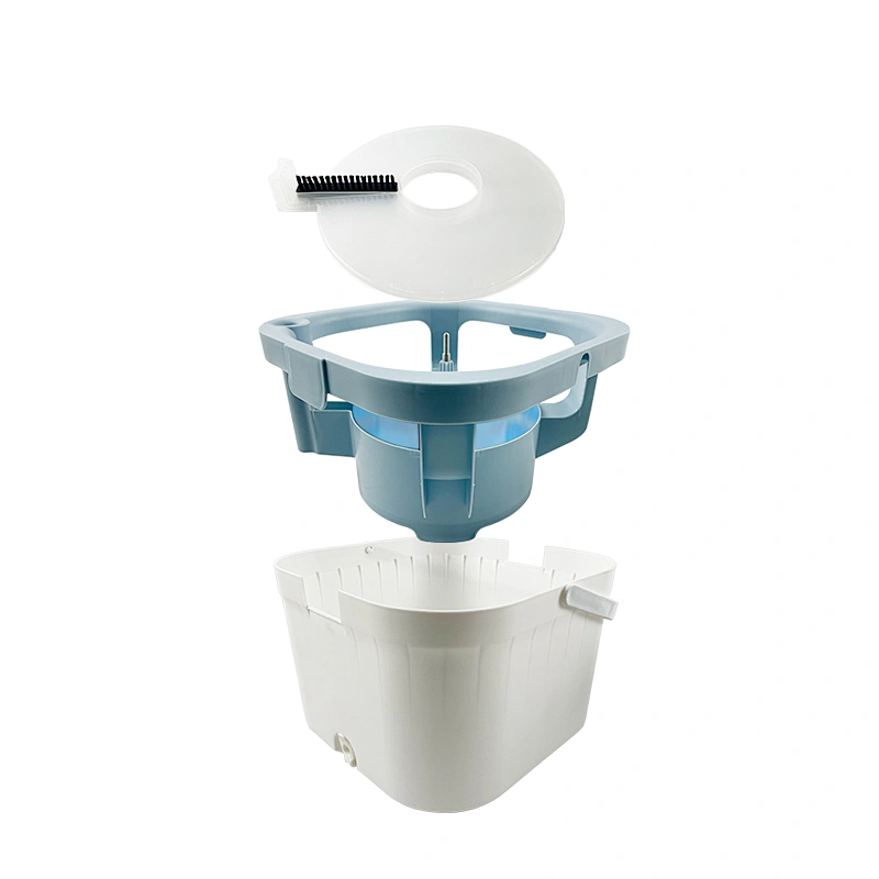 Spin Mop Bucket Floor Cleaning System with Water Filtration Spinner - Dry Wet Self Wringing Washable & Reusable Microfiber Mop