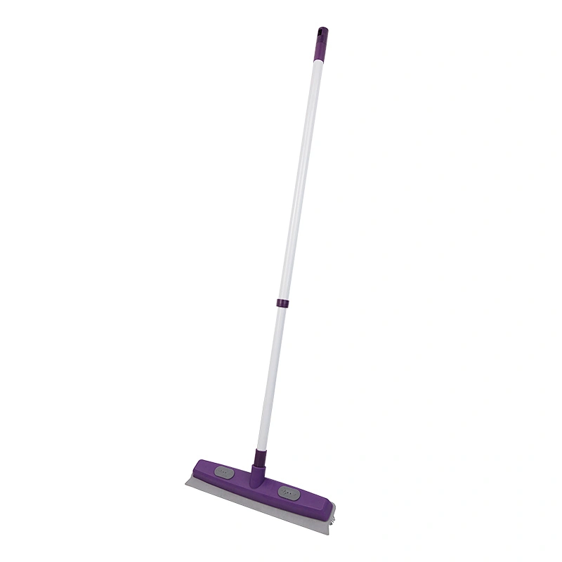 Multi-use pet carpet hair remover Soft Rubber Broom and Squeegee with Telescopic Handle