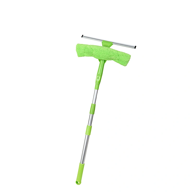 Extendable Handle Outdoor Indoor Windows Window Cleaner Squeegee with Microfiber Duster