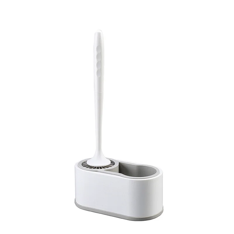 Household TPR Silicone Toilet Bowl Brush Set with Small Brush for Bathroom