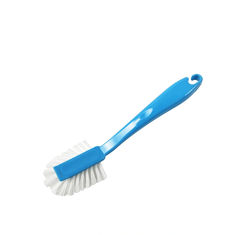 Kitchen Scrub Brush Sink Bathroom Brushes with Scraper Tip Comfortable Grip Bristles for Pot Pan Dishes Cleaning