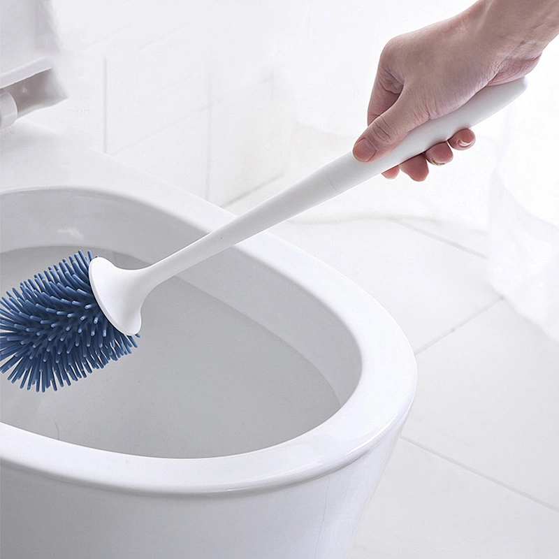 Household TPR Silicone Toilet Bowl Brush Set with Small Brush for Bathroom