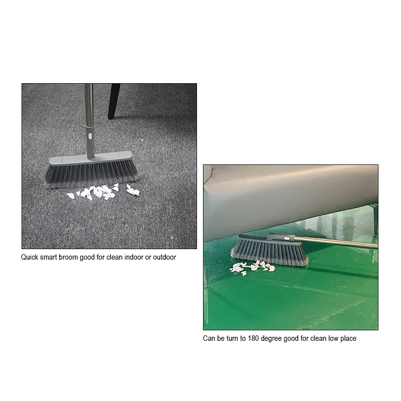 Hot Sale Soft TPR Rubber Broom with Telescopic Handle for Household Items