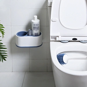 Household TPR Silicone Toilet Bowl Brush Set with Small Brush for Bathroom