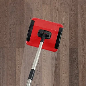 Triple Brush Floor & Carpet Sweeper- mechanical hand push broom sweeper - Easy Manual Sweeping broom for floors