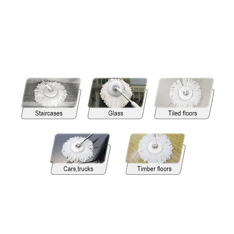 High quality magic floor home cleaning microfiber spin mop and bucket set