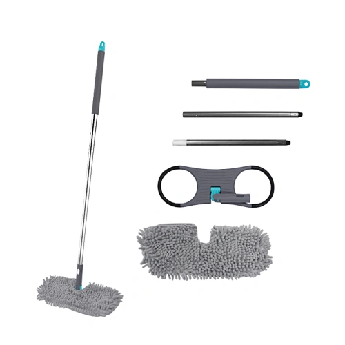 Hot sales bendable Microfiber and chenille easy cleaning floor Double sided flat mop