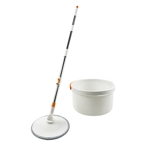 Microfiber Spin Mop & Bucket Floor Cleaning System with Washable and Reusable Pad, Self Cleaning Dry Wet Floor Mop for household