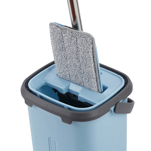 2022 new trend product Commercial free hand washing microfiber floor mop cleaning flat squeeze mop with bucket set