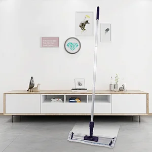 Cheapest hand free squeeze clean up dust microfiber flat mop