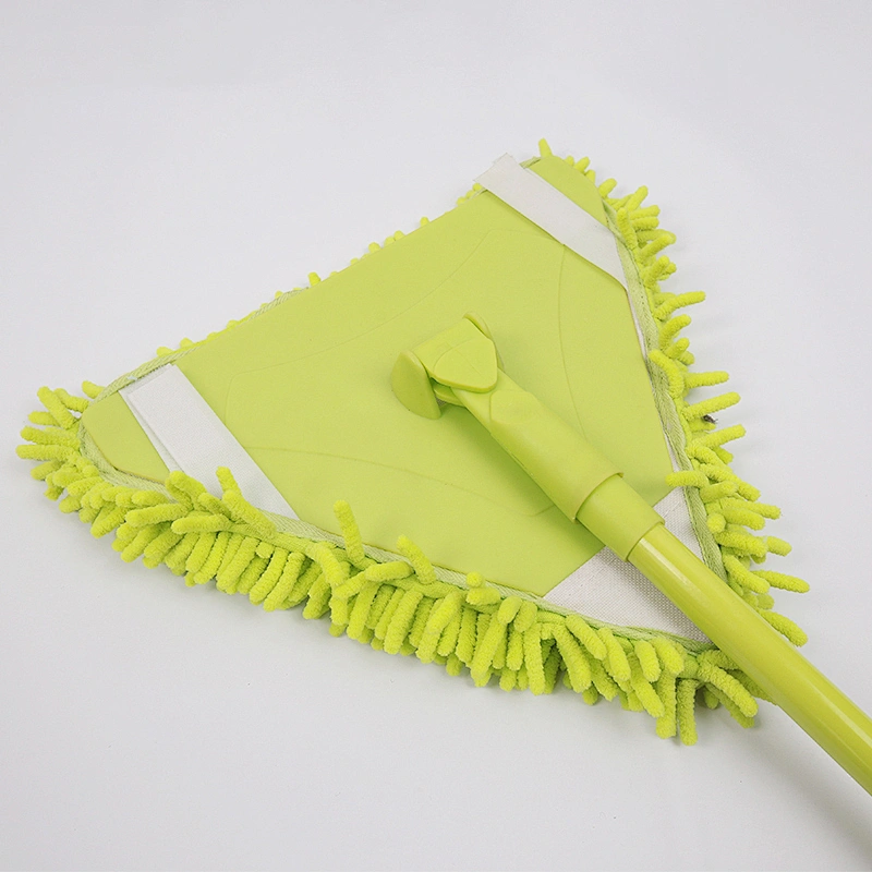 Wall Cleaning Mop Triangle Flat Mop Wall Cleaner with Long Handle Chenille Dust Mop Wall Washer Mop Ceiling Mop