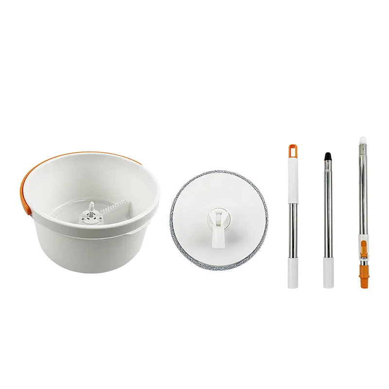 Microfiber Spin Mop & Bucket Floor Cleaning System with Washable and Reusable Pad, Self Cleaning Dry Wet Floor Mop for household