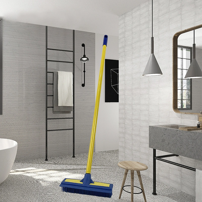 rubber broom with Squeegee Straight pole magic broom for Hair oily cleaning