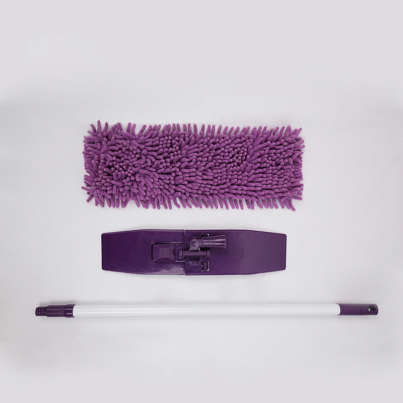 household Easy floor Clean magic Step Button Frame Chenille  Flat Mop