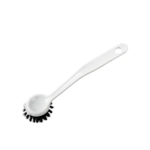 Dish Brush with Square Head Built-in Scraper, Kitchen Scrub Brush Cleaner for Pans, Pots, Sink Cleaning