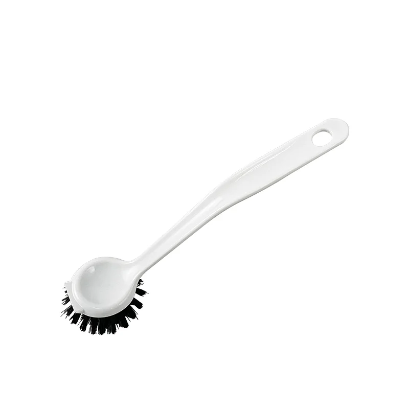 Dish Brush with Square Head Built-in Scraper, Kitchen Scrub Brush Cleaner for Pans, Pots, Sink Cleaning