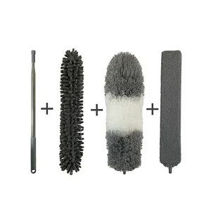 Microfiber Chenille Duster for Cleaning with Extension Pole 30 to 100 Inches Washable Feather Dusters for High Ceiling Fan Blinds Furniture Car