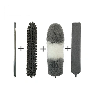 Microfiber Chenille Duster for Cleaning with Extension Pole 30 to 100 Inches Washable Feather Dusters for High Ceiling Fan Blinds Furniture Car