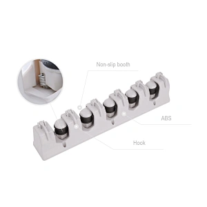 multifunctional wall mount mop and broom holder storage holders & racks ABS mop broom holder