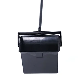 Broom and Dustpan Set with Long Handle for Home Kitchen Room Office Floor Cleaning Stand up Broom and Dustpan Set