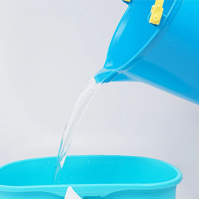 Household plastic cleaning water mop bucket with  plastic handle pail