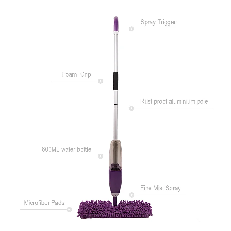 Best healthy high quality washable microfiber clean mop  magic flat water spray mop floor cleaning