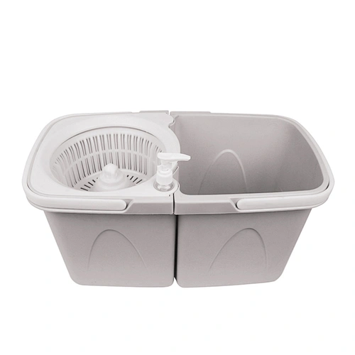 saving place detachable double bucket foldable mop with with soap dispenser and water drainage