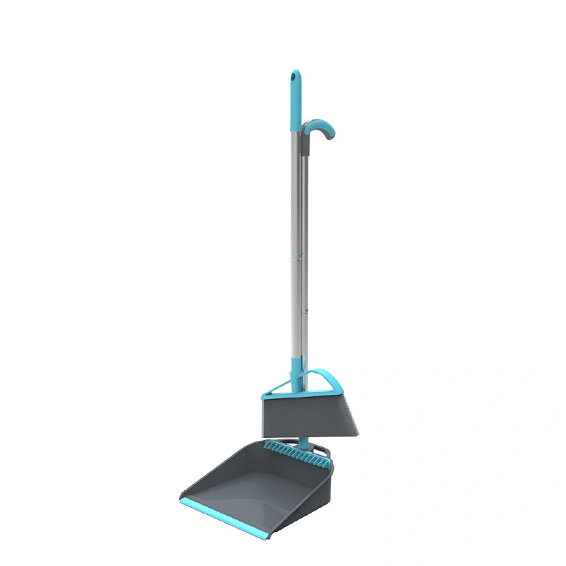 Hot Sale Home Kitchen Long Handle Broom with Teeth Easy Cleaning Hair Dustpan Standing Floor Broom and Dustpan Set