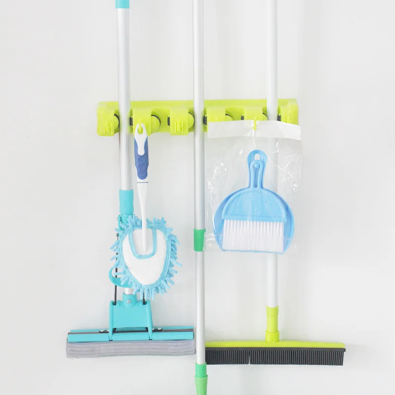 Mop and Broom Holder Wall Mount Heavy Duty Broom Holder Wall Mounted or Tool Organizer For Home Garden And Storage