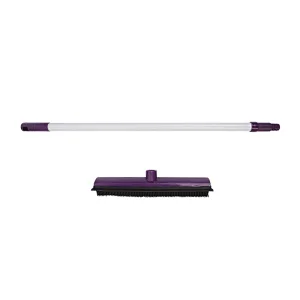 Hot sales multi-use Cleaning Floor Push rubber broom with Squeegee telescopic handle broom