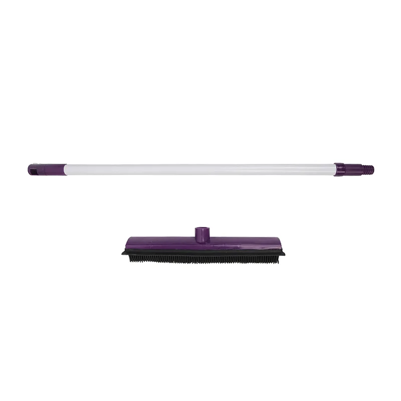 Hot sales multi-use Cleaning Floor Push rubber broom with Squeegee telescopic handle broom