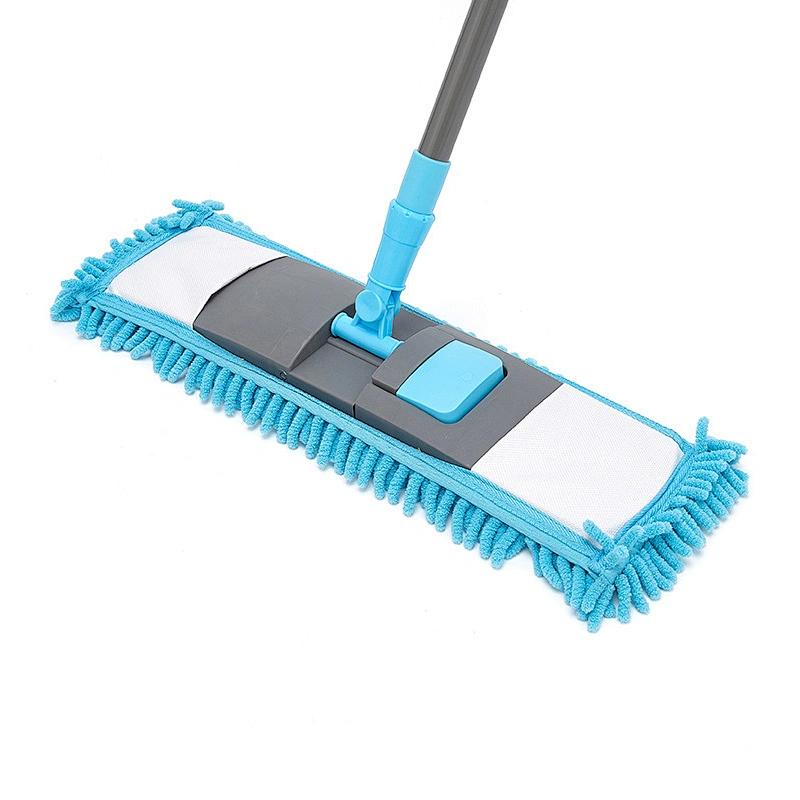 Environmentally friendly washable floor cleaning mop Chenille lazy flat mop with retractable handle