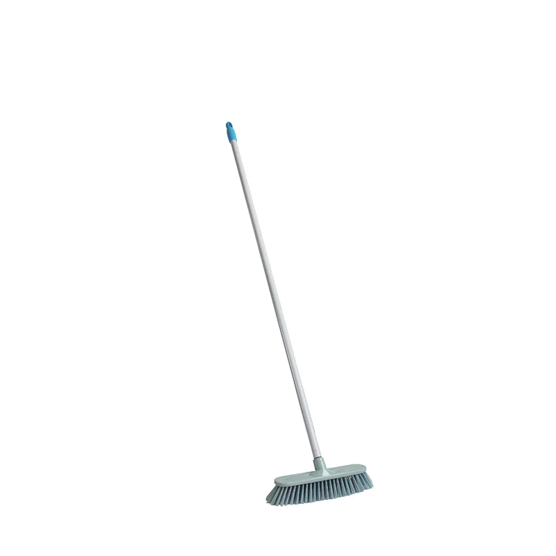 Push Broom Indoor Outdoor Rough Surface Floor Scrub Brush Long Handle Stainless Steel, for Cleaning Bathroom Kitchen Patio