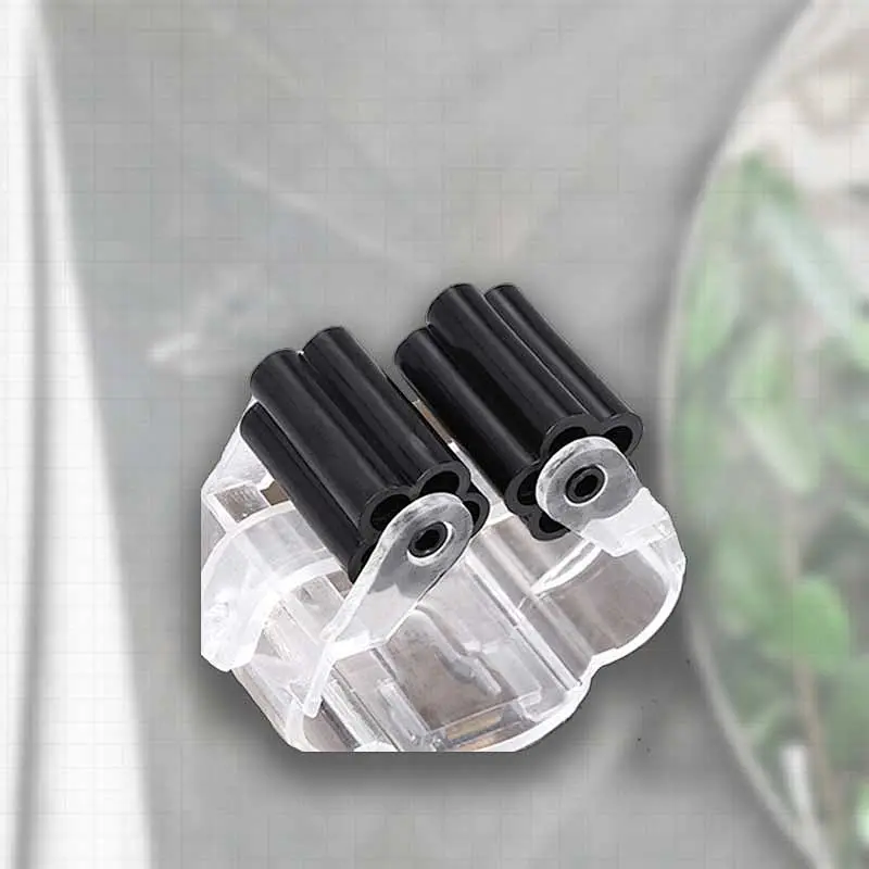Mop Broom Holder, Wall Mounted Broom Clip Mop Grippers, Self-Adhesive No Drilling Mop Broom Racks, Super Anti-Slip Utility Hooks