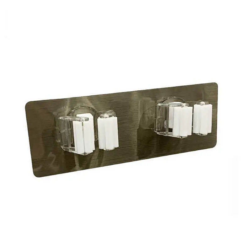 Broom Organizer Wall Mount Mop Holder Self Adhesive No Drilling Super Anti-Slip , Broom Hanger Wall Mounted & Tool Organizers