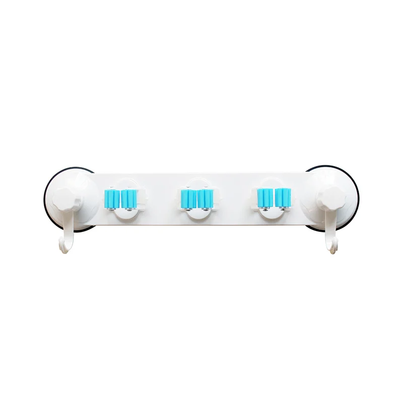 Bathroom Shelf Bathroom Suction Cup mop Holder Hook Towel Rack Wall Punch-Free mop Rack Wall-Mounted mop Rack