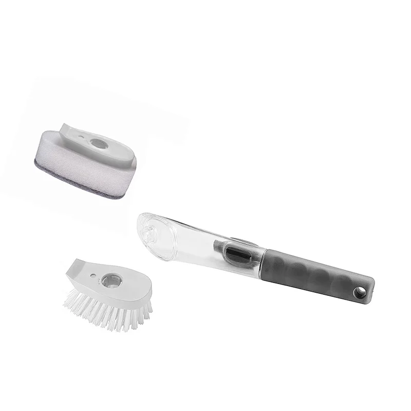 Soap Dishwand Brush Kitchen Scrub Brush with 3 Replacement Heads Kitchen Cleaning Brush
