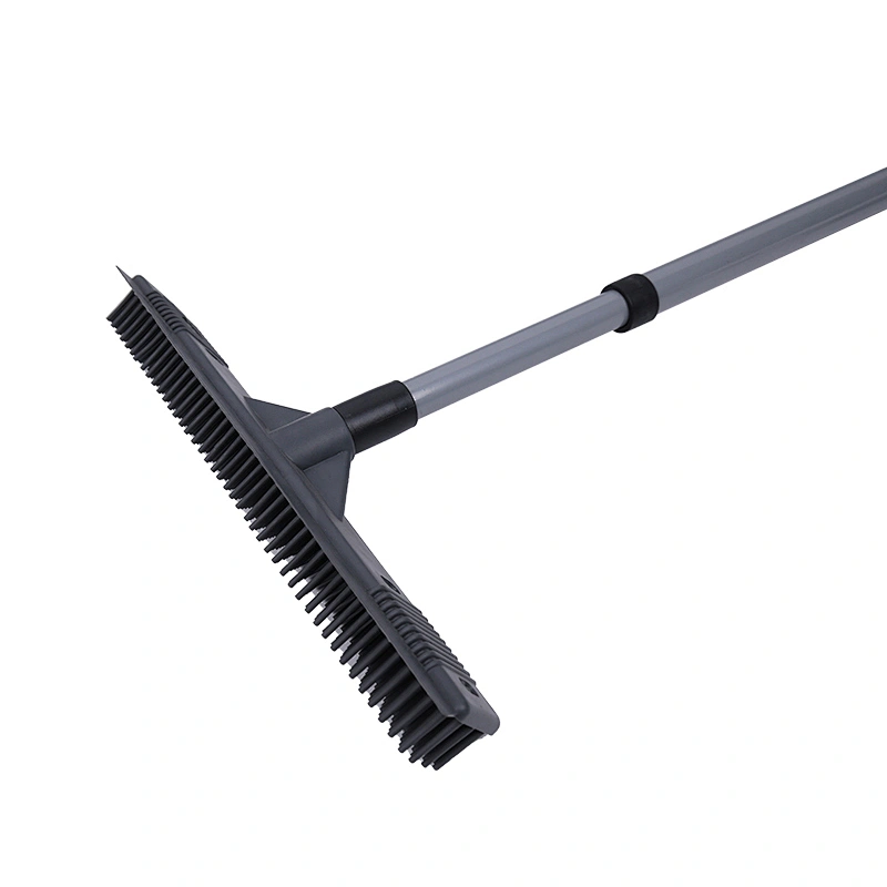 TPR rubber broom telescopic lazy broom with rubber seal for squeegee