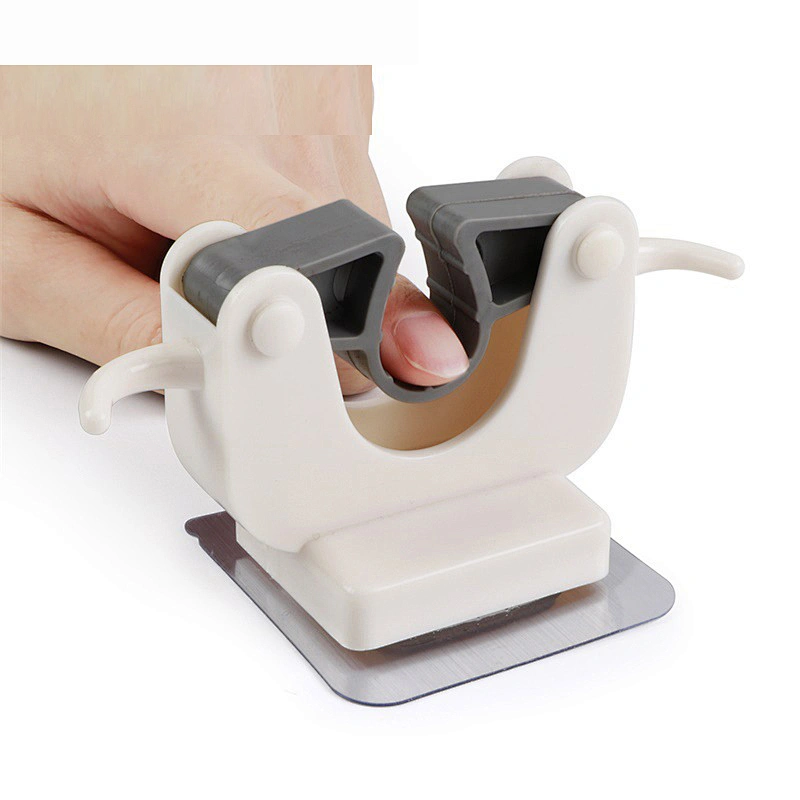 Mop and Broom Holder Wall Mount,Self Adhesive No Drilling Super Anti-Slip, Broom and Dustpan Hanger for Home, Kitchen, Garden