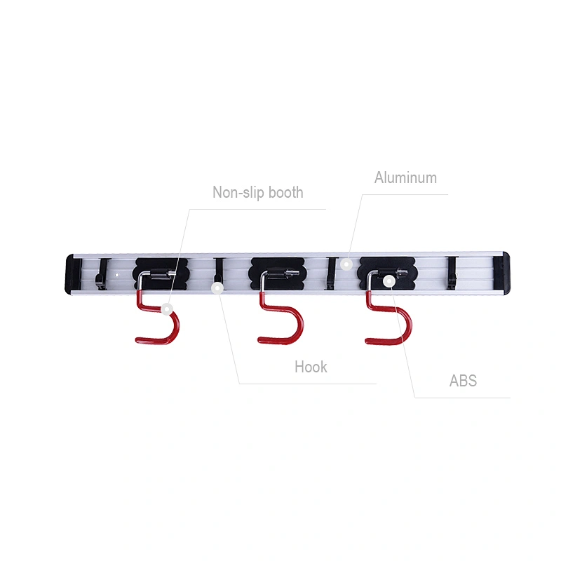 household storage holders & rack Wall Mounted Mop and Broom Holder Stainless Steel S Type Broom Rack Anti-Slip Mop holder hanger