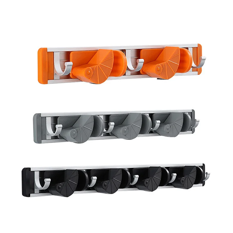 Aluminum Mop and Broom Holder Wall Mount,  Storage Racks for Garden Kitchen Tool Organizer Wall Hanger for Home Goods