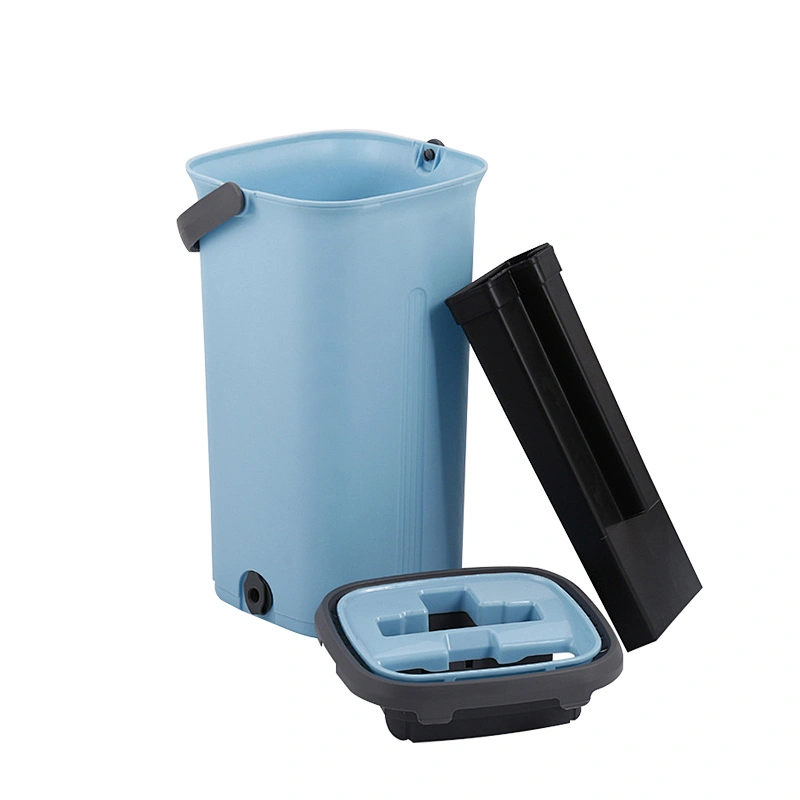 2022 new trend product Commercial free hand washing microfiber floor mop cleaning flat squeeze mop with bucket set