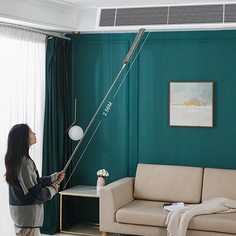 Microfiber Chenille Duster for Cleaning with Extension Pole 30 to 100 Inches Washable Feather Dusters for High Ceiling Fan Blinds Furniture Car