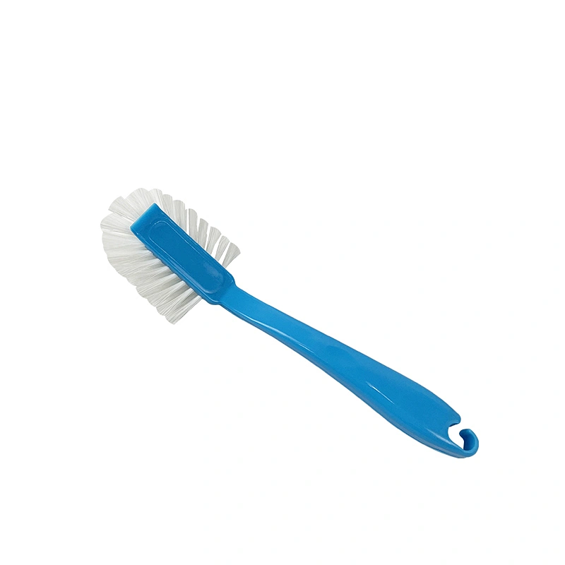 Kitchen Scrub Brush Sink Bathroom Brushes with Scraper Tip Comfortable Grip Bristles for Pot Pan Dishes Cleaning