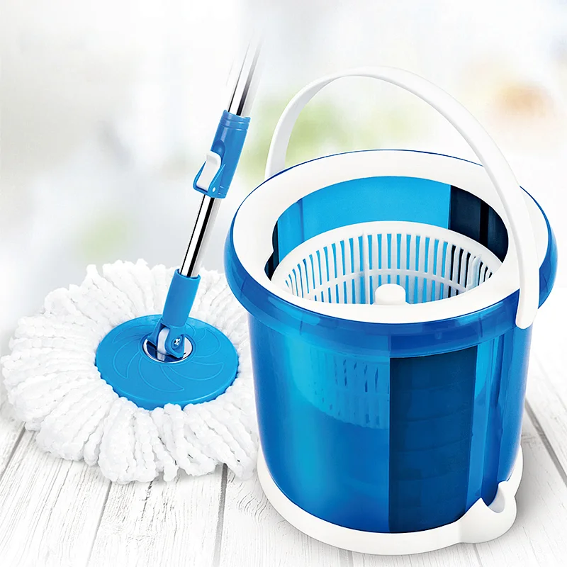 360-degree rotating floor cleaning mop dual-drive 2-in-1design clever spin mop and bucket microfibre mop for household cleaning