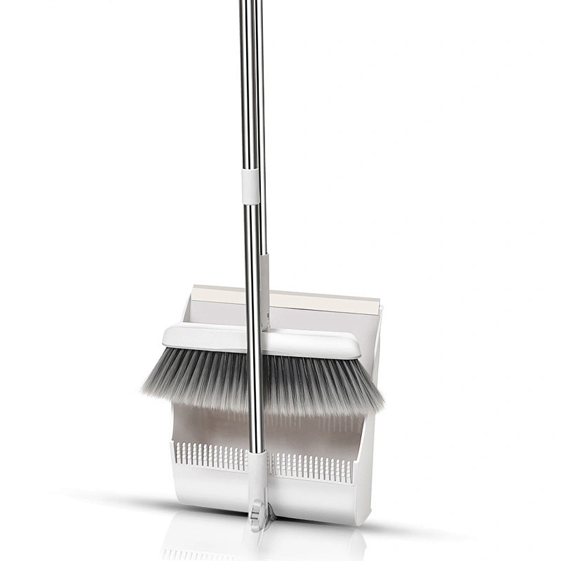 Broom and Dustpan Set Standing Broom Dustpan Set with Long Handle for Easy Sweeping - Easy Assembly Great Use for Home