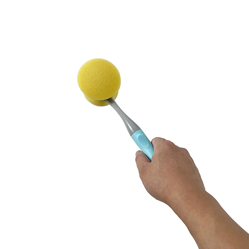 Long Handle Plastic Dish Cleaning Brush with Double-Faced Sponge
